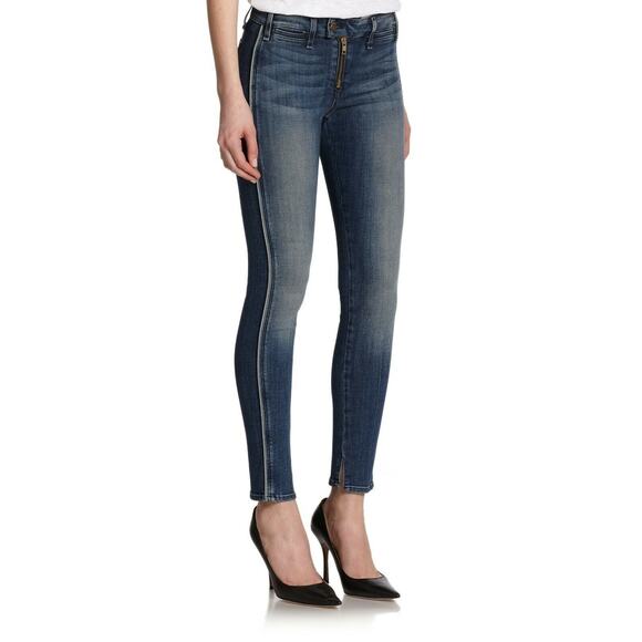 MCGUIRE DENIM | sz 24 Women's Medium Wash Exposed Zipper Gotham Slim Jeans - Picture 1 of 11